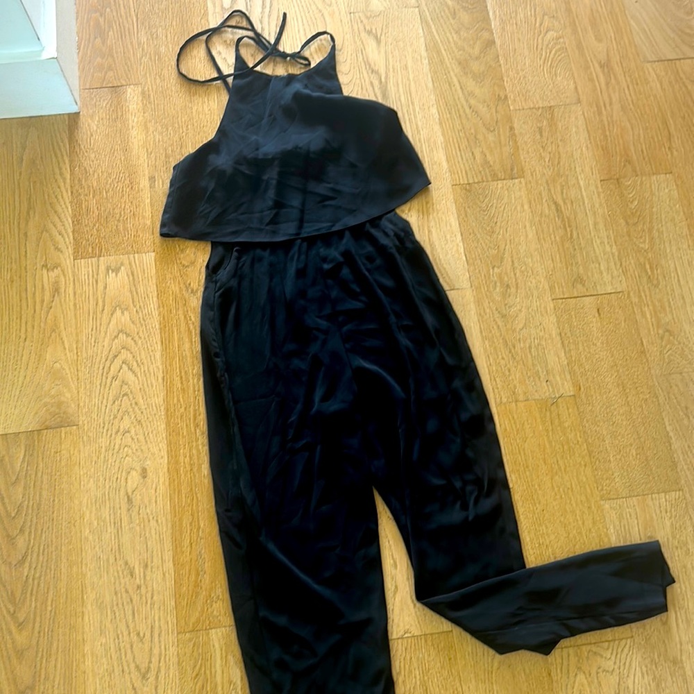 Black halter jumpsuit